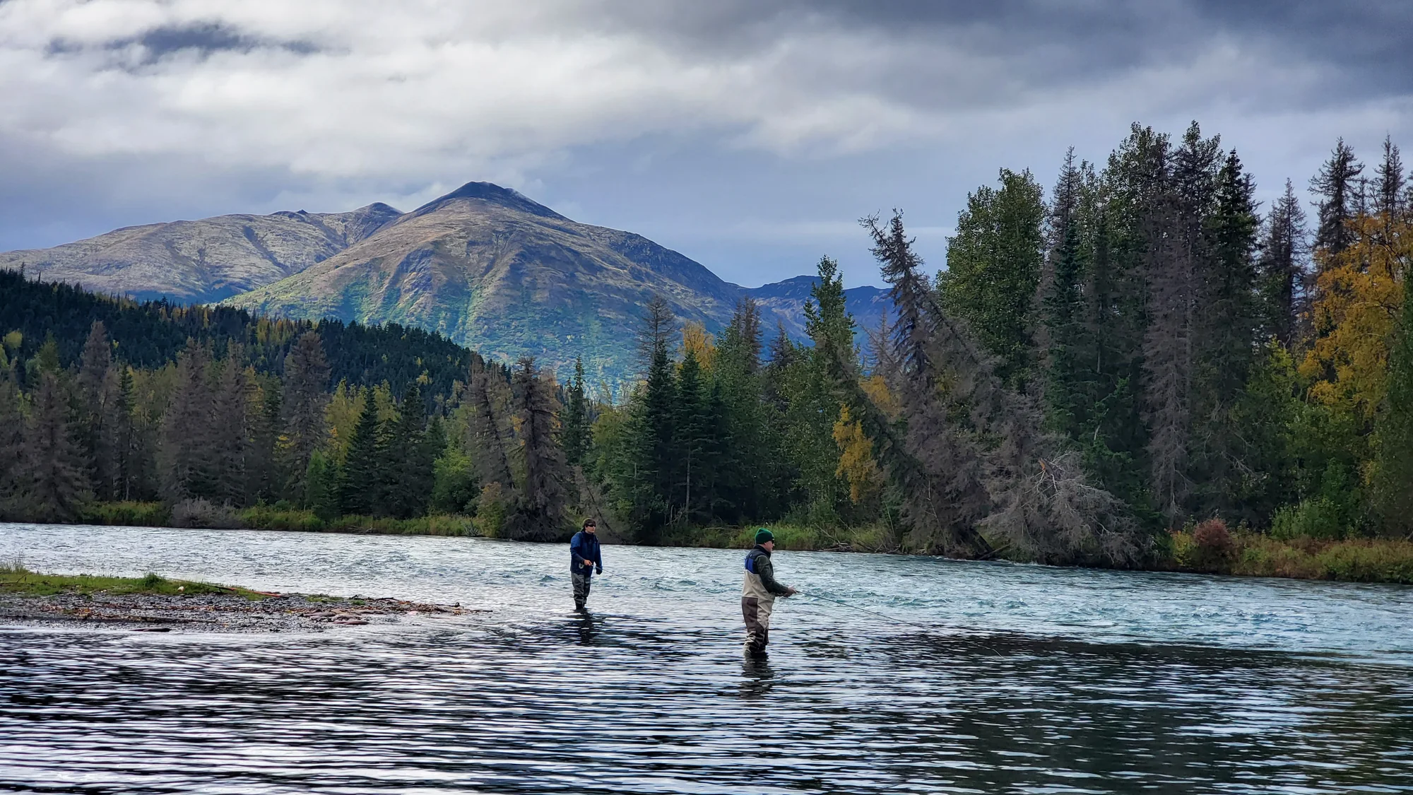Fly fishing the Upper Kenai River, Cooper Landing, Alaska